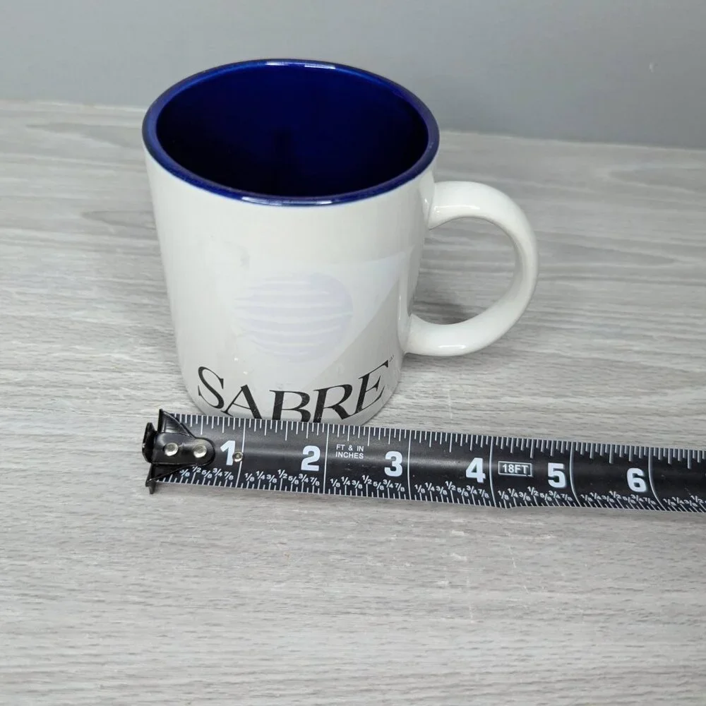 Vintage Sabre White & Blue Ceramic Mug